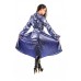 KF PVC Plastik - Mantel Regenmantel Folienmantel 1950er-Style Kapuze Damen RA87 STOCK RUBY COAT