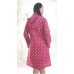 Regenmantel Kurzmantel 3/4-Mantel Damen pink-rot gepunktet Nylon/Teflon 13CYC1031 