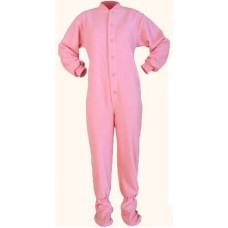 Fleece - Schlafoverall Jumpsuit Einteiler rosa PINK mit Po-Klappe