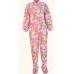 Fleece - Schlafoverall Jumpsuit Einteiler rosa Tarnmuster PINK CAMOUFLAGE mit Po-Klappe