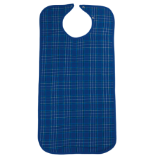 Suprima 5577 - Ess-Schürze Polyester, mit Druckknöpfen karo blau oder grün 89x44cm