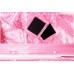 PVC Plastik - Anzug Regenanzug Damen modern 2-teilig Klettkragen pink rosa gepunktet C888P