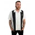 Charlie Harper Shirt Bowling-Hemd ST35311STO "Double Panel Stitch" Weiß Schwarz