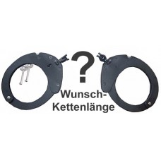 CLEJUSO - Nr. 12A Handschellen  Schwarz Wunschkettenlänge rostfrei
