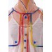 Plastik - Mantel Regenjacke Damen EVA Fashion Type M glasklar transparent Rand: bunt