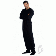 Fleece - Schlafoverall Jumpsuit Einteiler schwarz MIDNITE BLACK