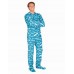 Fleece - Schlafoverall Jumpsuit Einteiler blau mit Auto-Abbildungen AUTOMOTIVE
