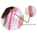 Plastik - Mantel Regenmantel Fashion Type L Reißverschluss glasklar transparent Rand: Pink
