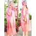 PVC Plastik - Mantel Regenmantel Damen modern Klettkragen Pink gepunktet 